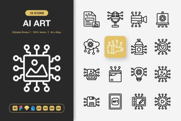 AI Art Icons: Elevate Your Projects with High-Quality Minimalist Icon Sets