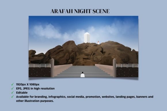 Arafah Night Scene: A Visual Tribute to One of Islam’s Most Sacred Moments