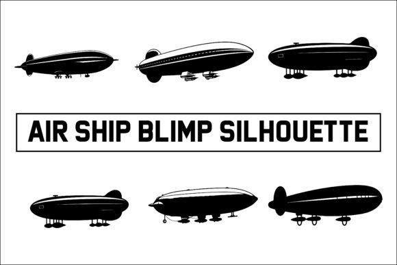 Blimp Graphic 🎨, Airship Art 🖼️: Versatile Design Assets for Creative Professionals