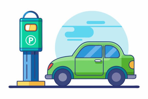 Electric Car at the Charging Station: Why This Illustration Set Belongs in Your Creative Workflow
