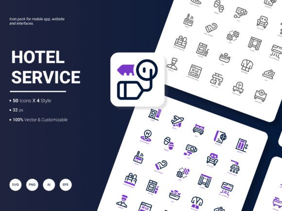 Hotel Service Icon Pack: Elevating Visual Communication in the Hospitality Industry