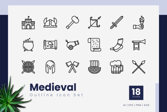 Medieval Outline Icons: A Designer’s Essential Toolkit