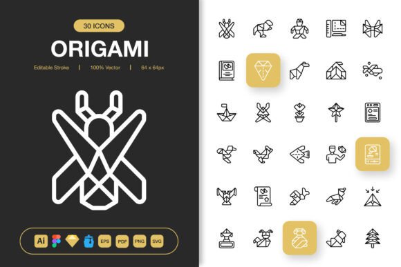 Origami Icons: Minimalist Design for Modern Projects